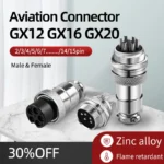 5/10/20Set GX16 2 3 4 5 6 7 8 9 10 12 14 15 Pin M16 Male&Female Docking Aviator Aviation Plug Socket Circular 16MM Connector