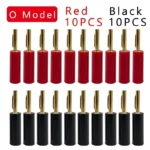 10/20Pcs Banana Connector Plug Jack Gold Plated Musical Sound Audio Speaker 4MM Banana Plugs For Audio Video Speaker Terminal - Image 2