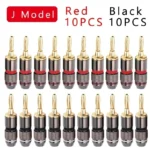 10/20Pcs Banana Connector Plug Jack Gold Plated Musical Sound Audio Speaker 4MM Banana Plugs For Audio Video Speaker Terminal - Image 6