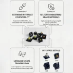 D-Type Panel Mount Connectors Kit – XLR, RCA, BNC Audio & Signal Jacks for Pro Audio, Broadcast & Industrial Equipment - Image 3