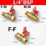 5/20/100pcs Brass Ball Valve Air Compressor Water Gas Oil Shut Off Valve 1/8" 1/4" 3/8" 1/2" BSP Threaded Mini Male To Female - Image 3
