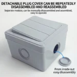 ​​IP66 Outdoor Wall Switch 16A Weatherproof Push Button - 1/2/3 Gang Electrical for Garden/Patio/Exterior Use​ - Image 4