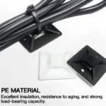 250/500/1000pcs Zip Tie Mounts Durable Clip Clamp Wall Holder Base Adhesive Backed Cable Ties Mount Holder Cable Wire - Image 2