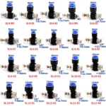 Gas pipe quick connector speed control switch regulating valve throttle valve pneumatic adjustable cylinder SL 6 8 01 02 M5