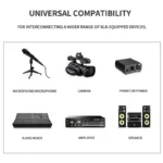 XLR Microphone Cable 3-Pin Male to Female 50cm 1m 2m 3m 5m 10m Balanced Audio Cable for Mic Speaker Amplifier PA System - Image 4