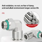 10Pcs 304 Stainless Steel Pneumatic Hose Fitting PL Air Tube Connector 1/8 1/4 3/8 1/2 Quick Release Pipe Fittings 4mm 6mm 8mm - Image 2