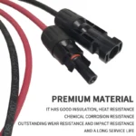 4//2.5 mm²  Extension Cable PV1-F Solar Panel Wire, Waterproof DC Connector Male & Female Pair for Photovoltaic System - Image 3