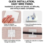 250/500/1000pcs Zip Tie Mounts Durable Clip Clamp Wall Holder Base Adhesive Backed Cable Ties Mount Holder Cable Wire - Image 6