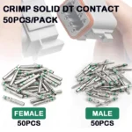 50PCS DT 1.5mm Series Stainless Steel Pin Contact 0462-201-16141 0460-202-16141,16AWG Deutsch Crimp Solid Female & Male Terminal
