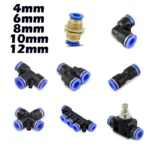 5PCS Pneumatic Fittings Quick Connector Air Tube Connectors Plastic PU PY 4mm 6mm 8mm 10mm 12mm Air Hose Fitting