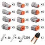 DT Series Deutsch Waterproof Connector Kit Repair Tool Portable Box Suit DT06-2/3/4/6/8/12S DT04-2/3/4/6/8/12P Terminal & Pliers - Image 5