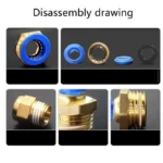 5-1000 PCS Pneumatic Air Connector Fitting PC 4mm 6mm 8mm 10mm 12mm Thread 1/8" 1/4" 3/8" 1/2 Hose Fittings Pipe Quick Connector - Image 4