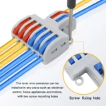 SPL-42/62/63/82/93 3/2-in 8/6/4-out Fast Wiring Terminal Multi-functional Parallel and Branch Docking Terminal Wire Connector - Image 6