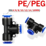 10PCS PE/PEG Plastic Quick Connector - 4-12mm Push In Fitting for Air Hose & Tube, Industrial & Home Pneumatic Systems​ - Image 4