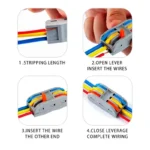 10/30/50 Quick Electrical Connectors Universal Compact Push-in Conductor SPL Splitter Wiring Cable Connector Butt Terminal Block - Image 4