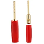 20PCS 2mm Gold Plated Screw Type Small Banana Plug Pin Audio Speaker Cable Connector Copper Straight Male Connector - Image 2