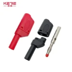 20PCS/ 4mm Male Retractable Sheath Stackable Banana Plug Shrouded Fully Insulated Safety Wire Solder Connector Black Red - Image 4