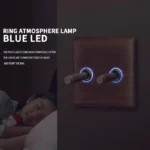 Antique Walnut Wood Panel1-4 Gang Wall Switch Socket Embedded EU/Ru Power Outlet Retro Brass Toggle Switch86x86mm Blue LED Light - Image 5