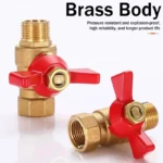 5/20/100pcs Brass Ball Valve Air Compressor Water Gas Oil Shut Off Valve 1/8" 1/4" 3/8" 1/2" BSP Threaded Mini Male To Female - Image 2