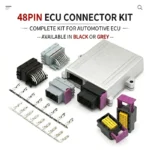 48Pin Automotive ECU Connector Kit Black Grey 24P+24P Male Header Female Plug Case with Crimp Terminals Full Set for Car Unit