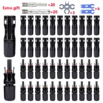 600/400/200/100/40/20/10 Pcs Photovoltaic Solar Connector Kit 1000V 30A Panel Solor Connectors for PV/MC Cable 2.5/4/6mm2