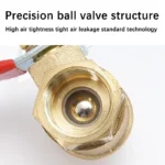 Red Handle Small Valve 6mm 8mm 10mm 12mm Hose Barb Inline Brass Water Oil Air Gas Fuel Line Shutoff Ball Valve Pipe Fittings - Image 4