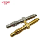 20Pcs/Uninsulated Banana Plug 4mm Thread Bolt Fitted for M4Panel Installation Screw Connector Copper Nickel Plating - Image 6