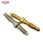 20Pcs/Uninsulated Banana Plug 4mm Thread Bolt Fitted for M4Panel Installation Screw Connector Copper Nickel Plating - Image 4