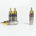 Solderless Gold RCA Plugs - Metal AV Connectors for Amplifier, Speaker, Audio Video - DIY Easy Install - Image 3