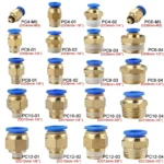 5-1000 PCS Pneumatic Air Connector Fitting PC 4mm 6mm 8mm 10mm 12mm Thread 1/8" 1/4" 3/8" 1/2 Hose Fittings Pipe Quick Connector - Image 2