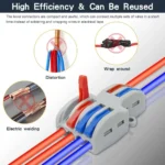 10/30/50 Quick Electrical Connectors Universal Compact Push-in Conductor SPL Splitter Wiring Cable Connector Butt Terminal Block - Image 5