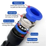 5PCS Pneumatic Fittings Quick Connector Air Tube Connectors Plastic PU PY 4mm 6mm 8mm 10mm 12mm Air Hose Fitting - Image 3