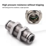 10PCS PM 304 Stainless Steel Fitting Metal Pneumatic Quick Coupling -4/6/8/10/12/14/16mm Push In air Hose Connector - Image 4