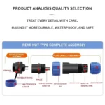 5 Sets SP17 Waterproof Connector IP68 Aviation Plug Male Female Socket Set Docking Electric Panel Install 2/3/4/5/7/9 Pin - Image 2