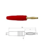 20Pcs 2mm Banana Plug Connector Banana Male Plugs Audio Speaker Wire Cable Connectors Red Black - Image 2
