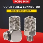 10/50/200Pcs Male Thread M3 M4 M5 M6 Mini Pneumatic Pipe Connector Screw Through Quick Fitting OD Air Tube Fast Twist Joint - Image 2