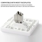 10PCS-CAT.7 Shielded RJ45 Keystone Jack Tool-less No Punch Down Up-Down Crimp 10Gbps Ethernet Network Data Module - Image 2
