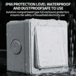 IP66 Waterproof Outdoor Wall Switch 1/2/3 Gang Weatherproof Push Button 16A Power Switch ON OFF for Home and Garden - Image 2