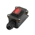 Waterproof Marine Rocker Switch With LED Outdoor Junction Box Inline Power Cord Power Switch IP65, 12V/24V/220V - Image 3