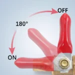 Red Handle Small Valve 6mm 8mm 10mm 12mm Hose Barb Inline Brass Water Oil Air Gas Fuel Line Shutoff Ball Valve Pipe Fittings - Image 2