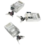 RJ45 Cat6A Shielded Pass Through Connector, 10Gbps Ethernet Plug with Gold Plated Contacts for Cat6 Cat6A Network Cable - Image 5