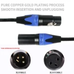XLR Microphone Cable 3-Pin Male to Female 50cm 1m 2m 3m 5m 10m Balanced Audio Cable for Mic Speaker Amplifier PA System - Image 2