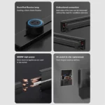 Wall power rail socket, kitchen aluminum expansion socket 40cm 50cm, built-in socket on countertop - Image 3