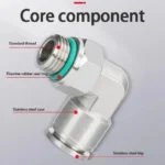 10Pcs 304 Stainless Steel Pneumatic Hose Fitting PL Air Tube Connector 1/8 1/4 3/8 1/2 Quick Release Pipe Fittings 4mm 6mm 8mm - Image 3