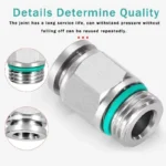 PC pneumatic quick connector 304 stainless steel G thread M5 M6 1/8" 1/4" 3/8" 1/2" BSP external thread pipe water gas connector - Image 2