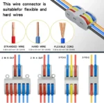 SPL-42/62/63/82/93 3/2-in 8/6/4-out Fast Wiring Terminal Multi-functional Parallel and Branch Docking Terminal Wire Connector - Image 2