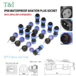 5/10/100 Sets Sp13 Sp17 /SP16 Sp20/sp21 Ip68 Waterproof Aviation Plug Socket Male Female Connector Panel Mounted 2/3/4/5/6/7 Pin - Image 3