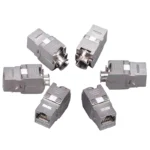 10PCS-CAT.6 Shielded Tool-less RJ45 Keystone Jack, No Punch Down Up-Down Crimp, 10Gbps Network Data Connector for Cat.6 Shielded - Image 6