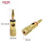 20pcs/Set 4mm Banana Plug Pure Copper Gold Plated Speaker Wire Amplifiers Audio Video Connectors - Image 6