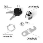 20SETS Metal Cylinder Cabinet Security Locker Cam Lock With 2 Keys Same Key Different Key Security Mailbox Lock Drawer 16mm - Image 5